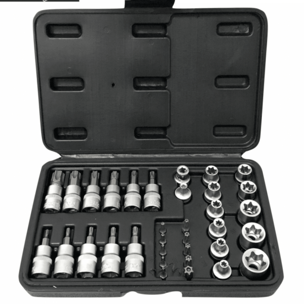 CASQUILLO DE CAJA DE ENCHUFE 35 PIEZAS TORX MACHO HEMBRA 3/8" 1/4" INSERTOS DE MOLDE