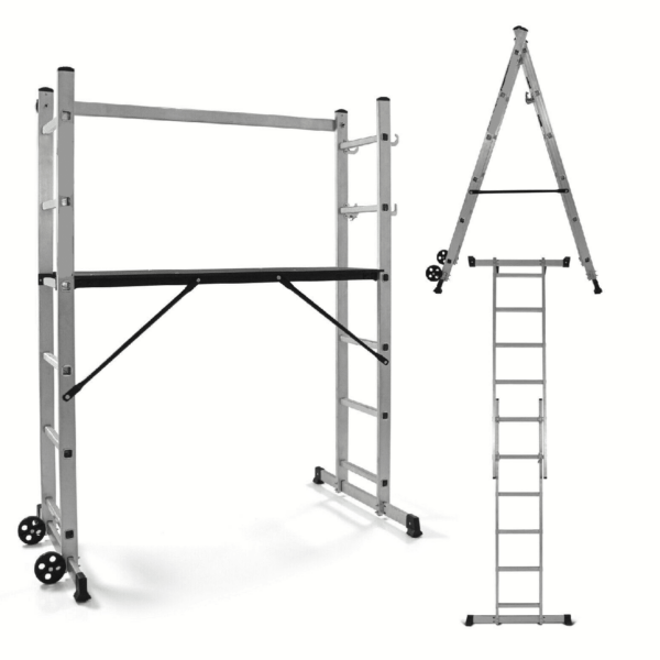 ANDAMIO PLATAFORMA DE ANDAMIO MULTIFUNCIÓN ESCALERA AJUSTABLE 825