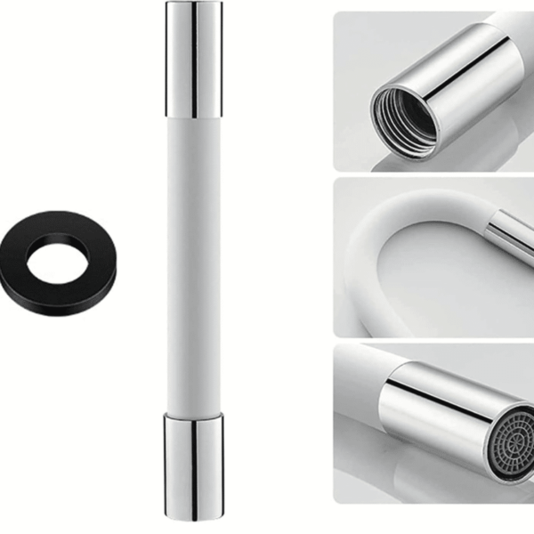 MANGUERA DE EXTENSIÓN GRIFO GRIFO LAVABO FREGADERO FLEXIBLE 20 CM BLANCO 197ba