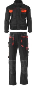 TRAJE DE TRABAJO CHAQUETA PANTALÓN TRAJE CHAQUETA 2 PIEZAS TÉCNICO MECÁNICO BOLSILLOS A LA TALLA M