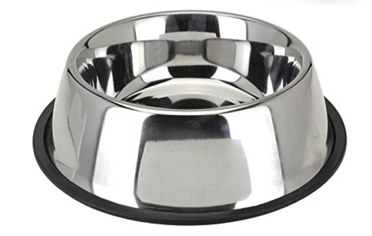 22208 CUENCO ANTIDESLIZANTE DE ACERO INOXIDABLE PARA PERRO GATO PERRO MASCOTA GATO 26CM