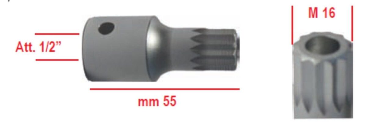 22110 Llave XZN MILLERIGHE para tapones de aceite de caja de cambios Audi y VW tapones de aceite farneed