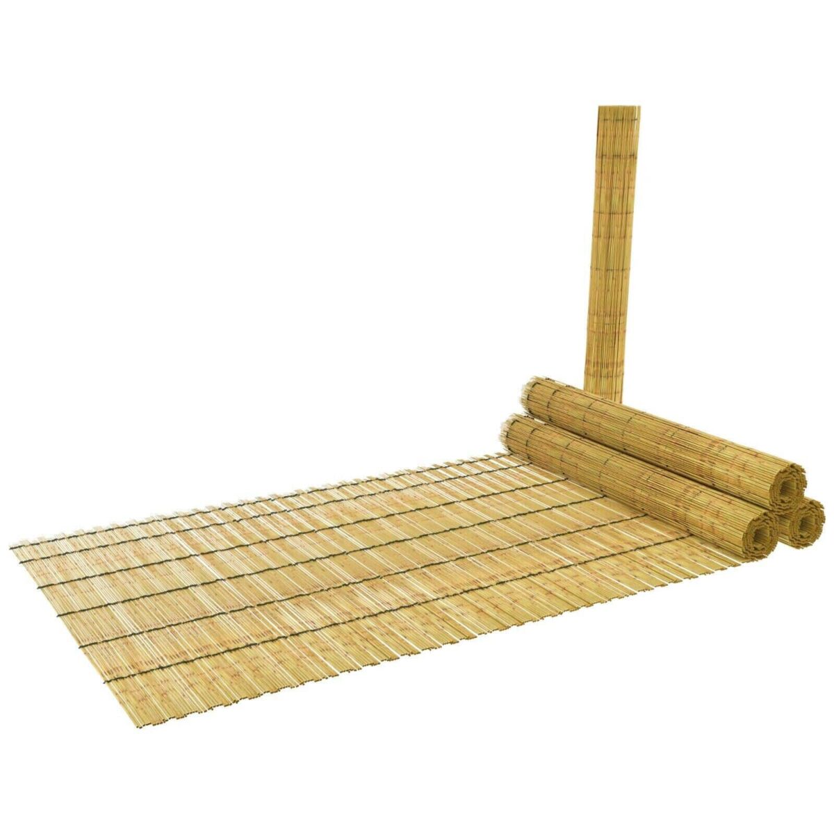 17553 KIT PÉRGOLA DE MADERA 3X3 MT CON TAPA 2 PIEZAS CANETTE DE BAMBÚ ARELLA 719v