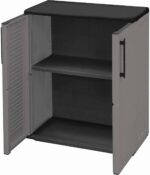 ARMARIO DE RESINA ARMARIO BAJO BALCÓN EXTERIOR CAJA DE JARDÍN 68x37x84cm 149AP