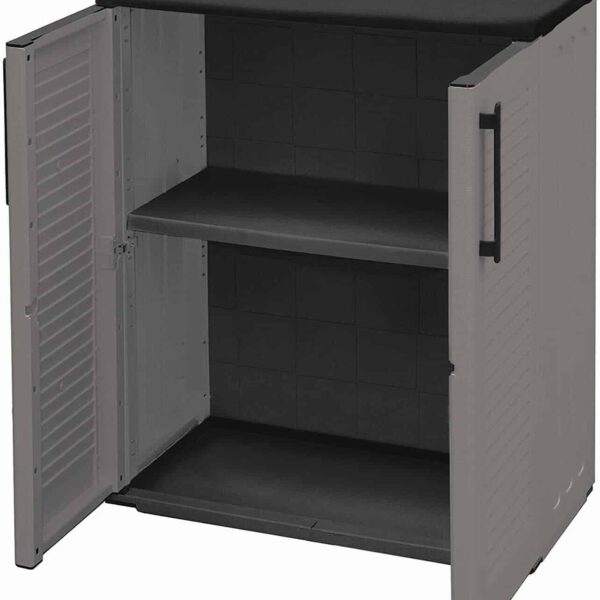 ARMARIO DE RESINA ARMARIO BAJO BALCÓN EXTERIOR CAJA DE JARDÍN 68x37x84cm 149AP