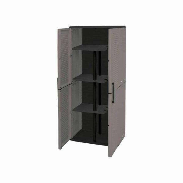 ARMARIO ARMARIO ARMARIO 2 PUERTAS CON PORTA ESCOBA 68X37X163 H cm GRIS 163AP