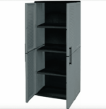 ARMARIO DE ALMACENAMIENTO QUE AHORRA ESPACIO ARMARIO 2 PUERTAS 68X37X163 H cm GRIS 156AP