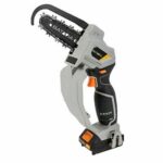 PÉRTIGA DE EXTENSIÓN 124CM VARILLA DE PODAR + MINI MOTOSIERRA ELÉCTRICA BATERÍA 012