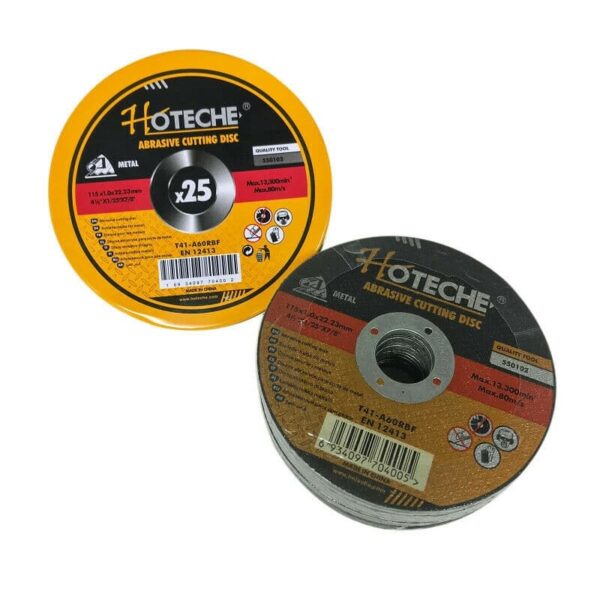 KIT 25 PIEZAS DISCO DE CORTE ABRASIVO HIERRO 115 X 1,0 X 22,23 MM ULTRA FINO 999H