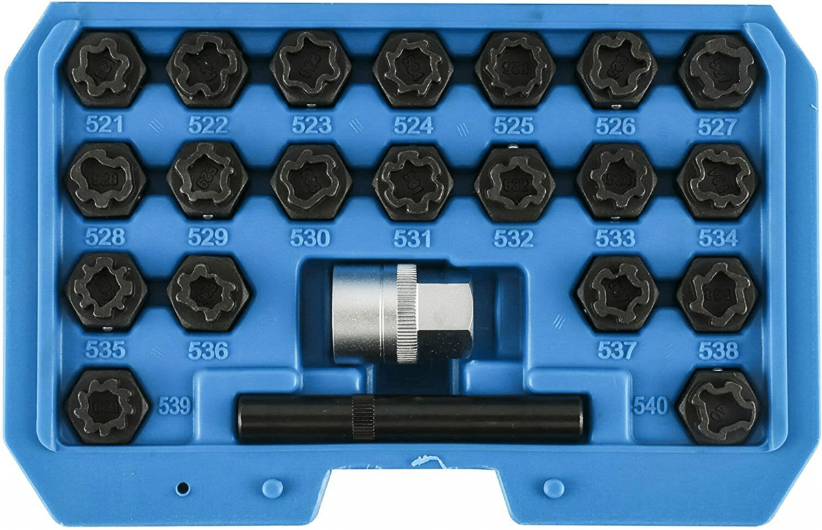 KIT DE DESMONTAJE DEL EJE DE SEGURIDAD DE LAS RUEDAS LLANTAS DE ALEACIÓN AUDI 638