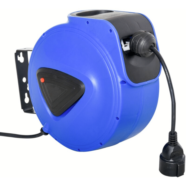 ENROLLADOR DE CABLE RETRÁCTIL EXTENSIÓN DE CABLE ELÉCTRICO RETRÁCTIL 15 MT SOPORTE 330T