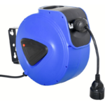ENROLLADOR DE CABLE RETRÁCTIL EXTENSIÓN DE CABLE ELÉCTRICO RETRÁCTIL 20 MT SOPORTE TK