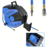 CARRETE DE MANGUERA DE AIRE COMPRIMIDO CARRETE CARRETE 15 + 2 Mt azul negro CARRETE