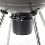 BARBACOA CON TAPA ESMALTADA PARRILLA BRASA CARRO DE CARBÓN BBQ 581V