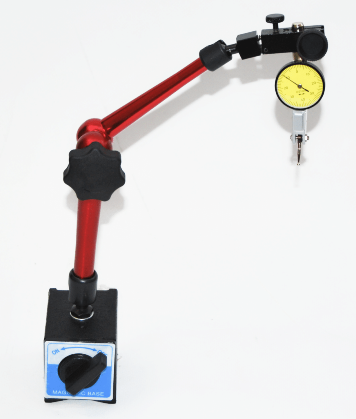 TORNO DE BASE MAGNÉTICA ARTICULADA CON COMPARADOR DE BOTONES OSCILANTES HERRAMIENTAS N