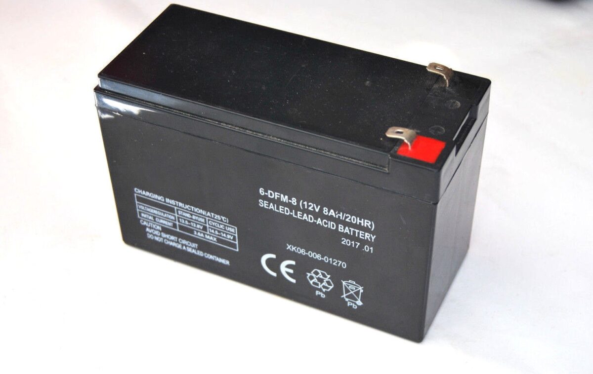 BATERÍA DE PLOMO RECARGABLE 12 V 8 AMPERIOS BOMBA DE HOMBRO DE REPUESTO ALARMA 965