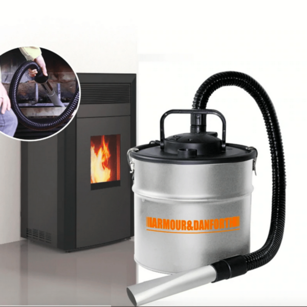 ASPIRADOR DE CENIZAS ELÉCTRICO 600W ESTUFAS ESTUFA DE PELLETS CHIMENEAS 12 LT ACERO 871