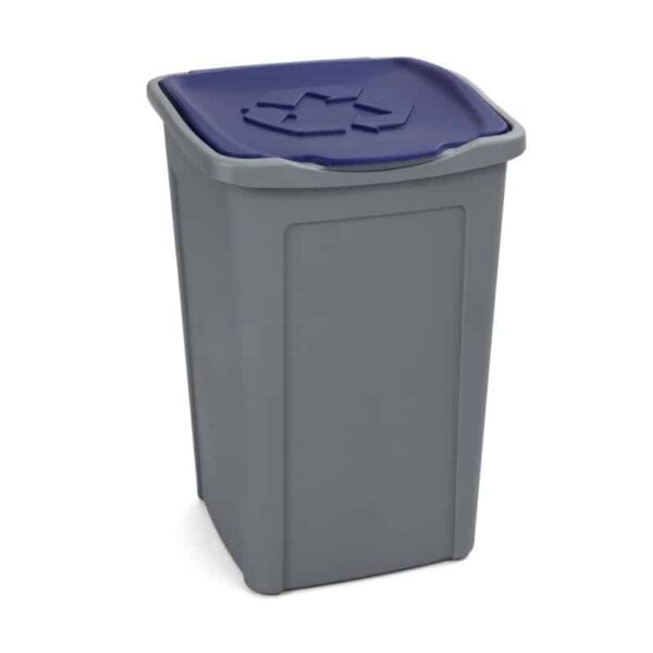 Papelera de plástico papelera gris azul 50 lt 539du