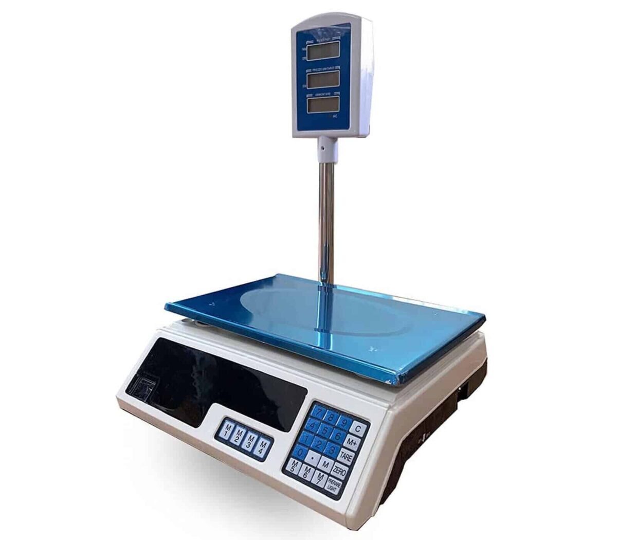 ESCALA DE 40 KG 1 GRAMO CON VARILLA PLANA DE ACERO 6 PANTALLAS RETROILUMINADAS 986 pruebas