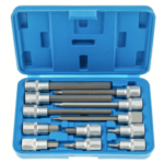 LLAVES DE TUBO HEXAGONALES 12 PIEZAS DE VASOS LARGOS Y CORTOS 1/2" ACERO H4 H12 375sa