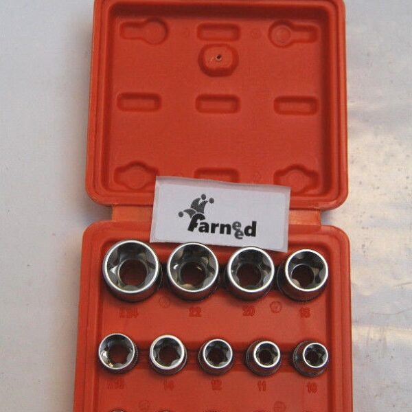 14 PIEZAS LLAVES DE TUBO DE TUBO TORX 1/4 3/8 1/2 CROMO VANADIO DE 4 A 24 677 OX