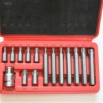 INSERTOS DE LLAVE DE TUBO TORX TRINQUETE 15 PIEZAS T20 T55 ADAPTADOR HEXAGONAL 1/2" R