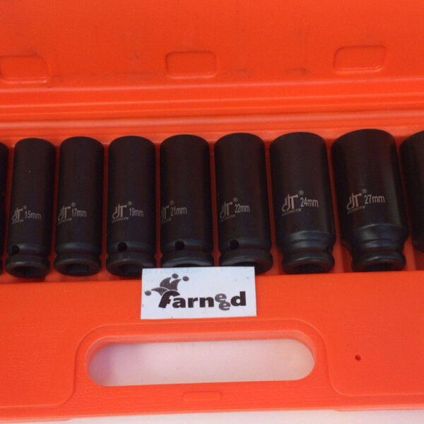 13 CASQUILLOS LARGOS REFORZADOS DESTORNILLADOR NEUMÁTICO DE IMPACTO 1/2" 10 - 32 mm