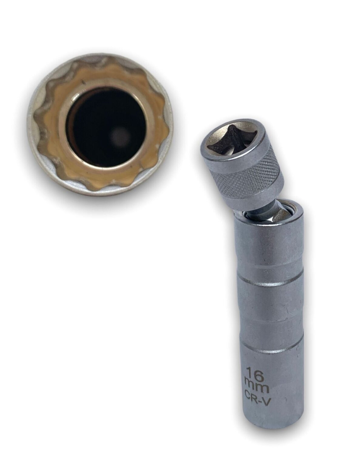 LLAVE DE TUBO PARA BUJÍAS 16MM 3/8" JUNTA DE EXTREMO ESFÉRICA 221