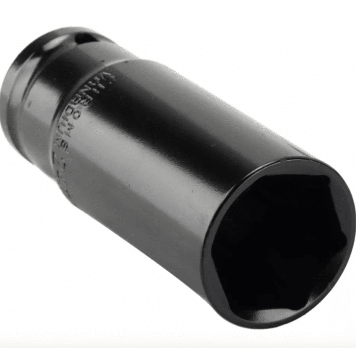 17101 10 piezas de vasos hexagonales largos pulidos negros de 1/2" casquillo de destornillador 8 24 mm ve