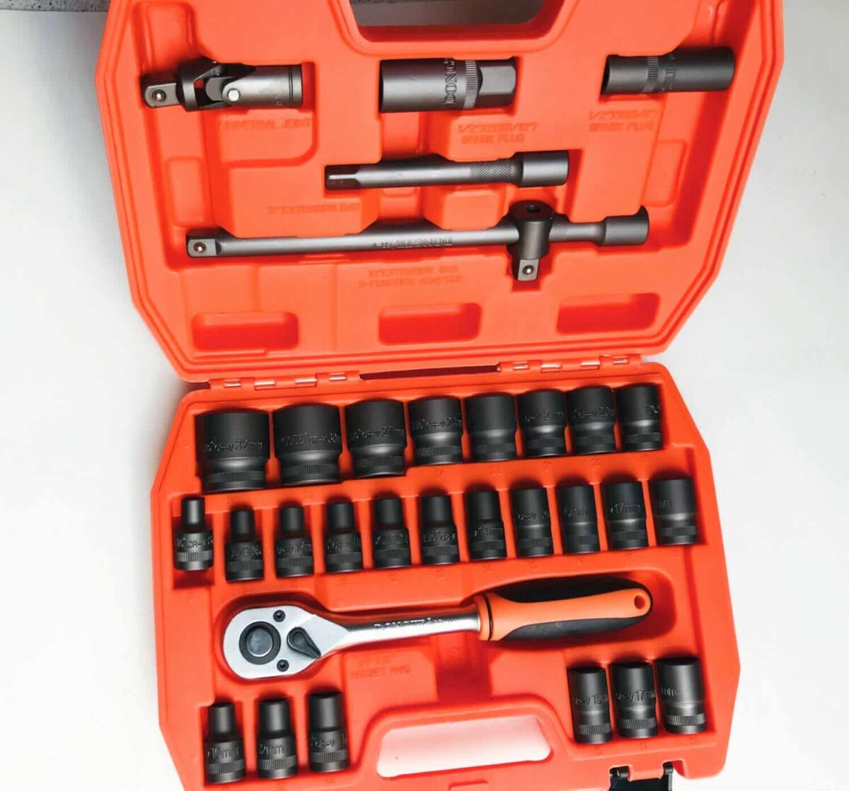 VASOS 31 PIEZAS HEXAGONAL POLIGONAL 1/2" 8 32 MM JUNTA DE EXTENSIÓN DE TRINQUETE 723AR