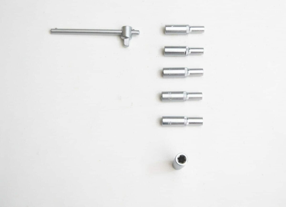 JUEGO DE LLAVES DE VASO TORX LARGO 7 PIEZAS EXTENSIÓN 1/4" 4 10 MM LLAVE LLAVE MF