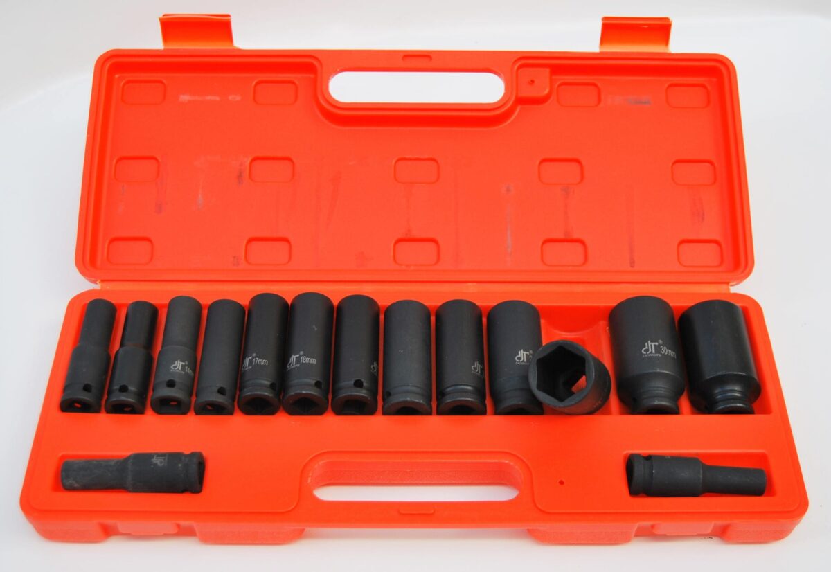 JUEGO DE LLAVES DE VASO 15 PIEZAS CASQUILLO DE DESTORNILLADOR HEXAGONAL CUADRADO 1/2" 10-32 ar
