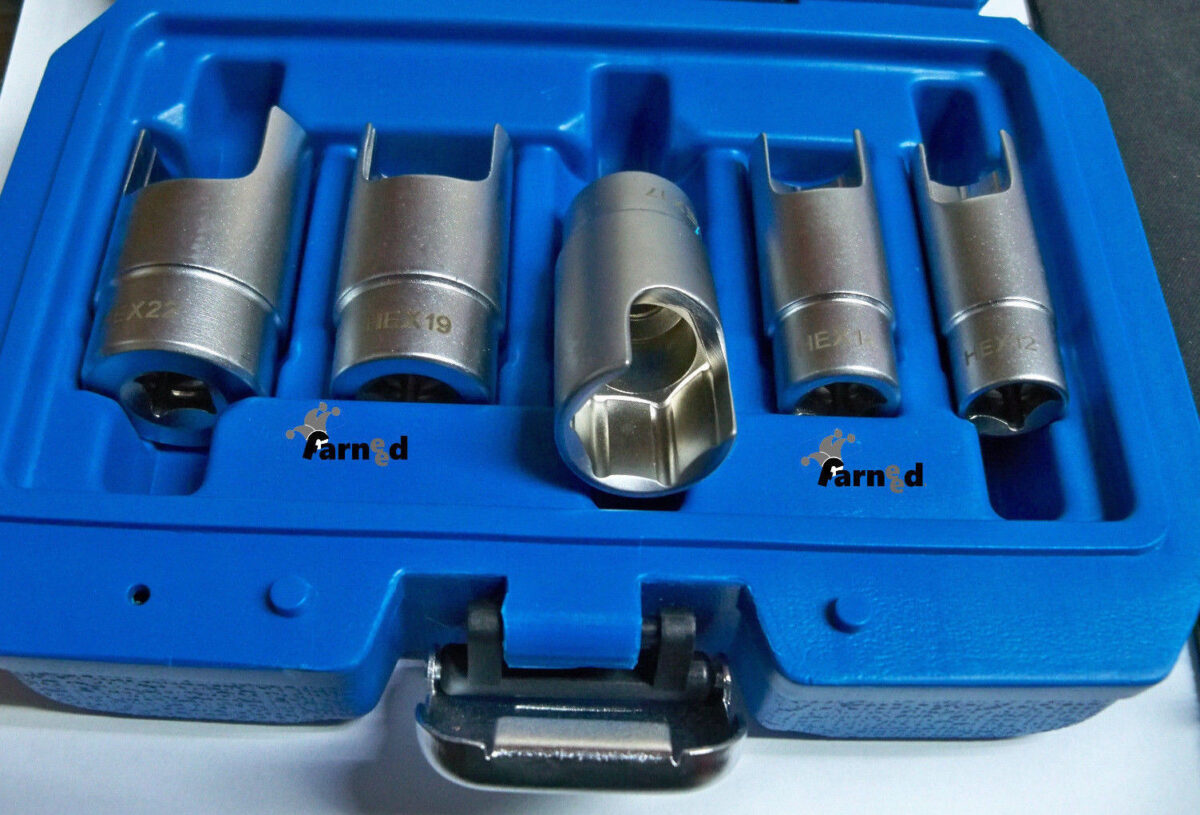 LLAVES DE TUBO ENSAMBLAJE DE CASQUILLOS DE SENSOR LAMBDA INYECTORES DE DESMONTAJE 5 PIEZAS 268