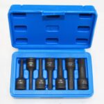 LLAVES DE TUBO DE IMPACTO 3/8 HEXAGONAL H4 H12 7 PIEZAS DE LLAVES DE VASO DE DESTORNILLADOR CAJA 251