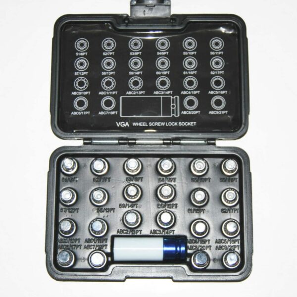 JUEGO DE VASOS DE EXTRACCIÓN DE TUERCA DE BLOQUEO DE RUEDA 23 PIEZAS AUDI 317