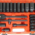 JUEGO DE 22 CASQUILLOS REFORZADOS CEMENTADOS MÁQUINA 1/2" HEXAGONAL 8 32 MM TRINQUETE R