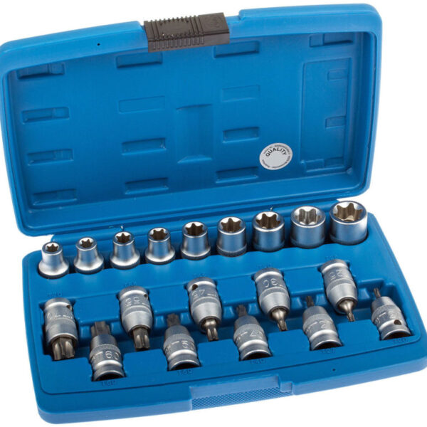 JUEGO DE LLAVES DE VASO BUSH BIT TX 19 PIEZAS 1/2 GROWE CASE 0019