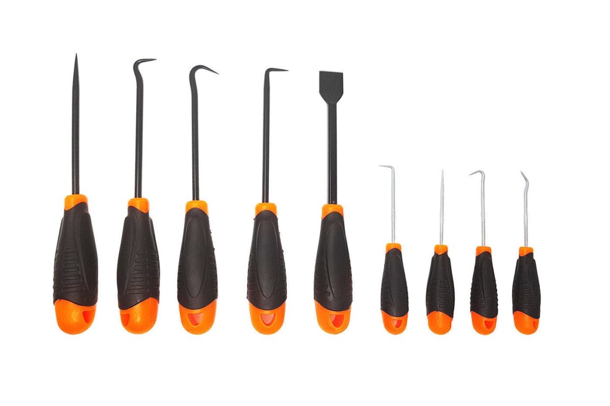 23168 DESTORNILLADOR DESTORNILLADOR GANCHO RASCADOR PELACABLES EXTRACTOR DE ANILLAS 9 PIEZAS 166 - Imagen 1