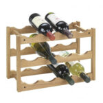 BODEGA DE MADERA DE PINO 12 PLAZAS PORTABOTELLAS DE VINO FARNEED