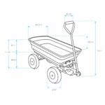 REMOLQUE EMPUJE PORTAHERRAMIENTAS DE JARDÍN VOLQUETE MAX 250KG 484