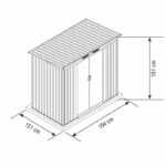 CASETA DE ALMACENAMIENTO CASETA DE ALMACENAMIENTO CHAPA METÁLICA CASETA DE JARDÍN PORTAHERRAMIENTAS 164 ve