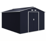Casa cobertizo caseta trastero jardín caja de herramientas chapa gris 9 m² 3,22x2,77 V02
