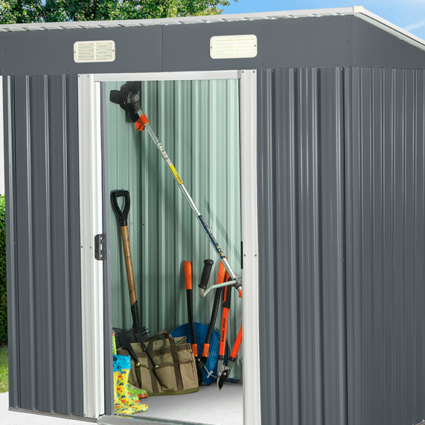ALMACÉN DE COBERTIZO DE CHAPA METÁLICA PORTAHERRAMIENTAS PARA CABAÑAS DE JARDÍN 582medium