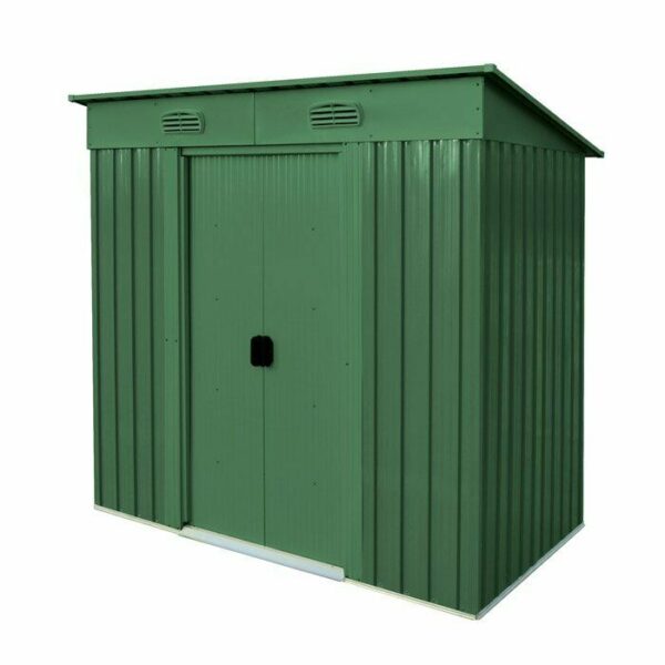 CASETA DE ALMACENAMIENTO CASETA DE ALMACENAMIENTO CHAPA METÁLICA CASETA DE JARDÍN PORTAHERRAMIENTAS 164 ve