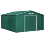 CASA TRASTERO CAJA DE JARDÍN CHAPA VERDE PORTAHERRAMIENTAS 13SQM 3.4x3.8 V01GN