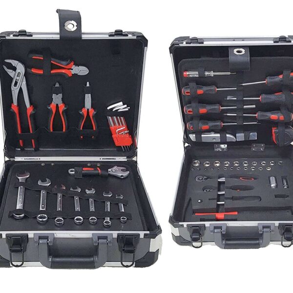 CAJA DE HERRAMIENTAS CAJA DE HERRAMIENTAS 88PCS ALICATES DESTORNILLADORES LLAVES DE VASO TRINQUETE 010e