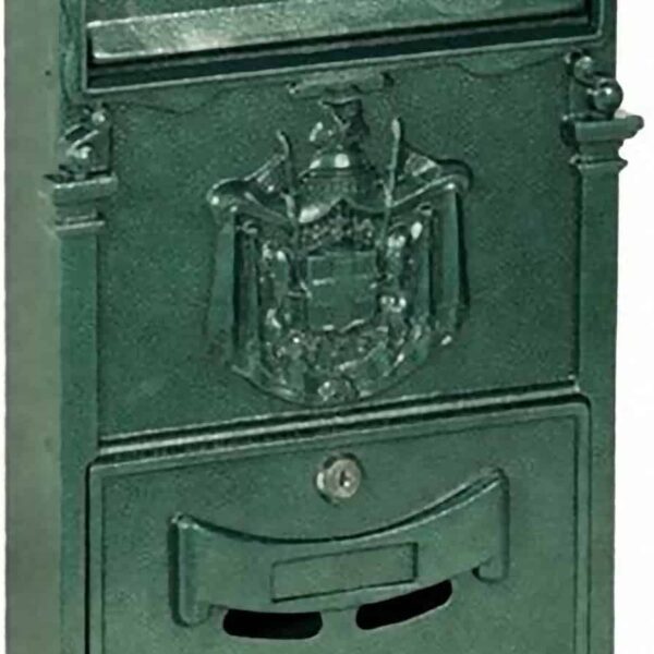 BUZÓN BUZÓN BUZÓN DE CORREO CASA DE ALUMINIO EXTERIOR 26x9xh41cm VERDE 619vn