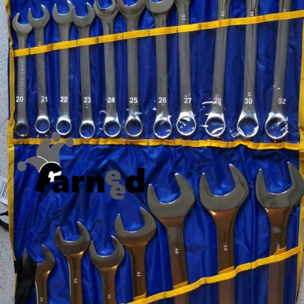 JUEGO DE LLAVES COMBINADAS CROMO VANADIO BRILLANTE 32 PIEZAS 6-50 MM CAJA AZUL ES