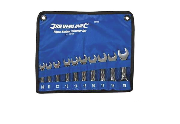 JUEGO DE LLAVES COMBINADAS DWARF 10 PIEZAS 10 19 LLAVE DE HORQUILLA POLIGONAL 063 SILV