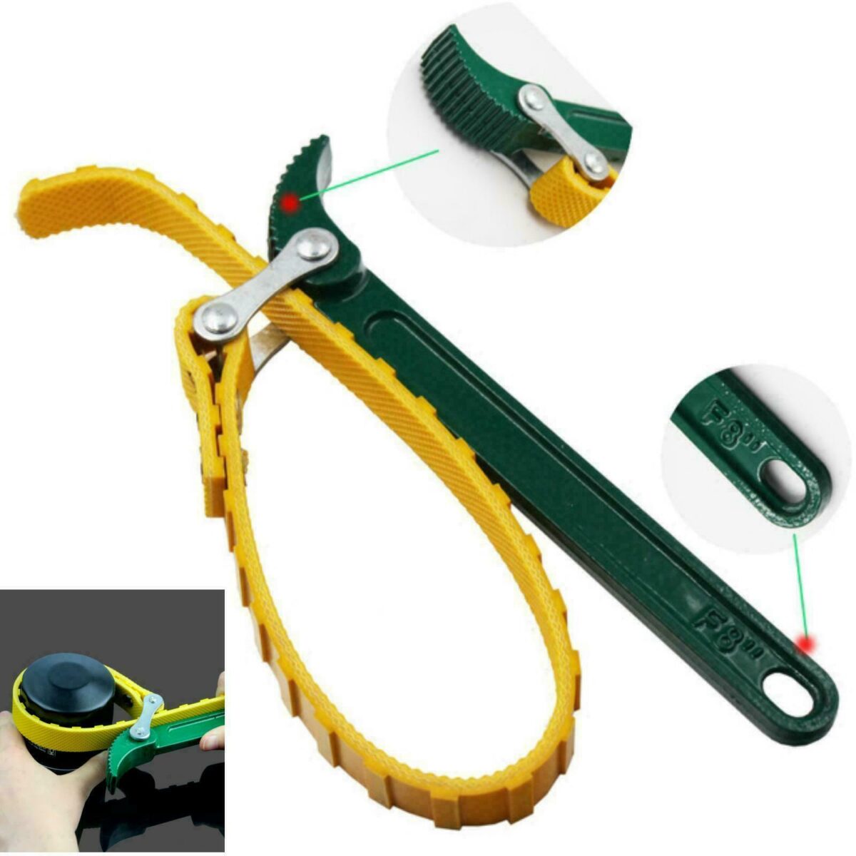 CORREA MOTOR ACEITE FILTRO DE DESMONTAJE LLAVE LLAVE 300mm LLAVE DE MANGUERA 428